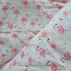 Serendipity Cotton Pink Flamingo Print Bedding